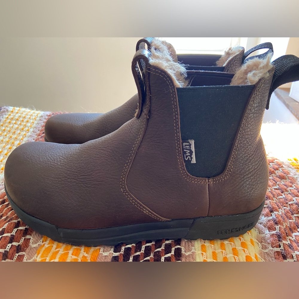 LEM’S WOMEN'S CHELSEA BOOT TUFF WATERPROOF DARK ROAST LEATHER 9.5